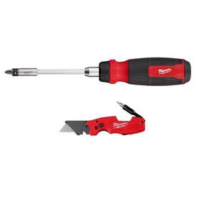 48-22-2904-48-22-1505 Milwaukee 27-in-1 Ratcheting Multi-bit Screwdriver With Fastback 6-in-1 Folding Knife
