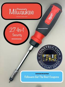 48-22-2912 Milwaukee Euc Multi-bit Ratcheting Screwdriver 27-in-1 Security
