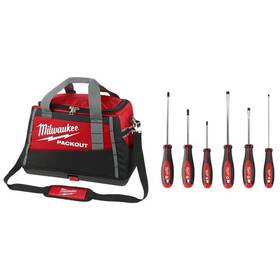 48-22-8322-48-22-2706 Milwaukee 20 Inch Packout Tool Bag/tote With Screwdriver Set 6-pieces