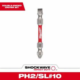 48-32-4310 Milwaukee Shockwave Impact Double-ended Driver Bit Phillips #2 / Slotted 1/4 Inch - 48-32-4