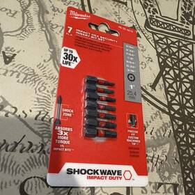 48-32-4619 Milwaukee Shockwave 7-piece Impact Security Bit Set 1 Inch Length