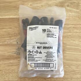 49-66-4611 Milwaukee Shockwave Impact Duty Magnetic Nut Driver Set 10pc 2-9/16 Inch