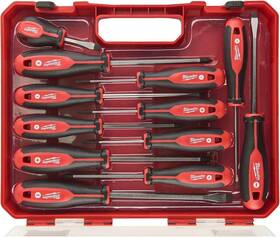 4932472003 Milwaukee Set Of 12 Tri-lobe Screwdrivers Red