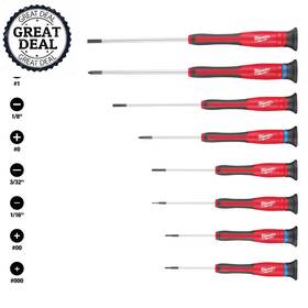Milwaukee 705353518805 Precision Phillips-slotted Screwdriver Set 8-piece