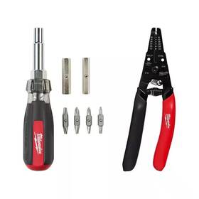 Milwaukee 705353676987 13-in-1 Multi-tip Cushion Grip Screwdriver With 20-32 Awg Low Voltage Dipped Gri Milwaukee 705353676987 13-in-1 Multi-tip Cushion Grip Screwdriver With 20-32 Awg Low Voltage Dipped Gri