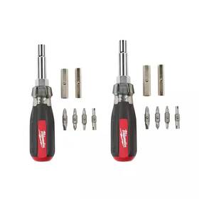 Milwaukee 705353801778 13-in-1 Multi-tip Cushion Grip Screwdriver With Schrader Bit 2-pack Milwaukee 705353801778 13-in-1 Multi-tip Cushion Grip Screwdriver With Schrader Bit 2-pack