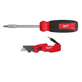 Milwaukee 711181286793 14-in-1 Torx Multi-bit Screwdriver With Fastback 6-in-1 Folding Utility Knives W