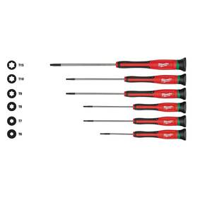 Milwaukee 726084309081 Torx Precision Screwdriver Set 6-piece Case Pc With Tool Back