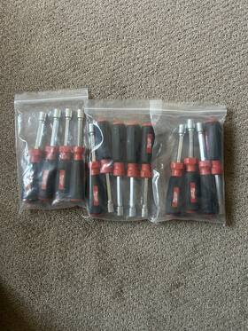 48-22-2424 Milwaukee 732233461531 Lot Of 13 3/8 Inch Nut Drivers