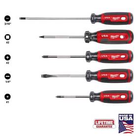 Milwaukee 882346278936 Screwdriver Kit With Square Tips And Cushion Grip 5-piece