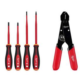 Milwaukee 882346294929 1000v Insulated Slim Tip Screwdriver Set With 12-24 Awg Compact