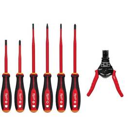 Milwaukee 882346295261 1000-volt Insulated Slim Tip Screwdriver Set With Automatic Wire Stripper Milwaukee 882346295261 1000-volt Insulated Slim Tip Screwdriver Set With Automatic Wire Stripper
