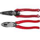 48-22-3078-48-22-6100 Milwaukee Combination Wire Stripper Cutting Plier Locking With Linemans