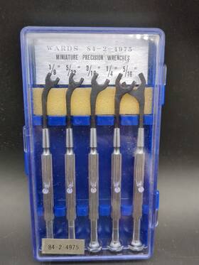 84-2-4975 Montgomery Vtg Wards Precision Wrenches Set Watchmaker Jewelers Tools 5 Pc