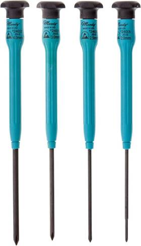58-0405 Moody Tools 4pc Fixed Esd Safe Jis Set In Pouch Made The U.s.a