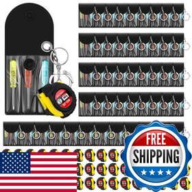 Mootycapa B0dd7nzc37 144 Pcs Mini Screwdriver Keychain Tape Measure Keychains Set Mens