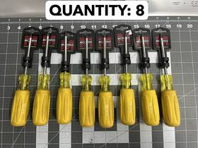 54132 Morris Nos 8-pack Lot Square #0 Magnetic Tip Screwdriver Cushion Grip