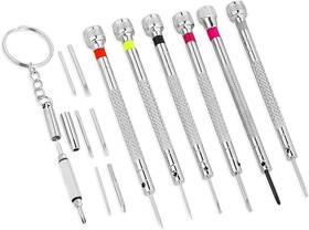 X3nym6iu Mozeat Lens 570074 1 6 In Micro Precision Watch Screwdriver Set 0.8-1.6mm Professional Silver