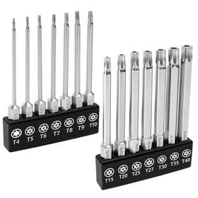 Mulwark 850030910707 14pc Security Torx Bit Set 3 Inch Long Tamper Proof Star Screwdriver