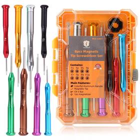 Mulwark 850030910714 8pc Mini Screwdriver Set - Magnetic Torx Screwdrivers Repair Kit For Electron