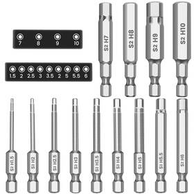 Mulwark 850030910967 Hex Head Allen Wrench Drill Bit Set 13pcs Precision Metric S2 Steel Magneti
