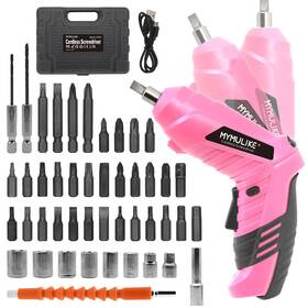 B09sptjqlk Mymulike Cordless Screwdriver 3.6v Rechargeable Power With 47 Pcs Accesso