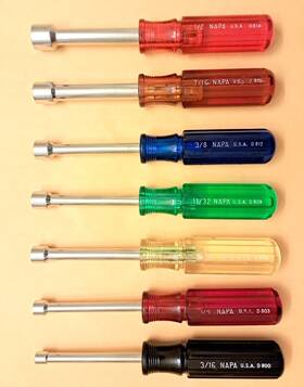 D821 Napa Vintage Usa Nut Driver 7 Piece Sae Set Tools Xcelite