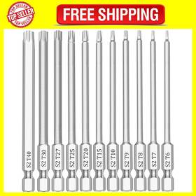 T6-t40 Nauix 313101766783 11 Piece Security Torx Bit Set 1/4 Inch Hex Shank S2 Steel Magnetic