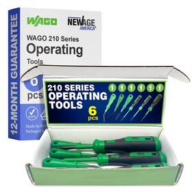 Naa210-6 New Age America Wago 210 Series 6pc Operating Tool Assortment Pack Terminal Screwdriver Set