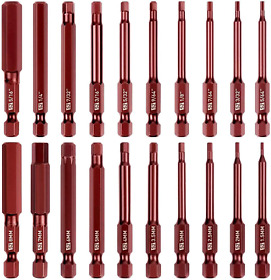 New Hex Head Allen Drill Bit Set 20-piece Metric And Sae S2 Steel