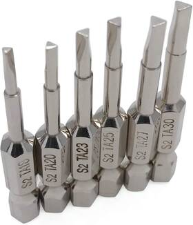 Nge 755326438470 Triangle Screwdriver Bit Set 6 Pieces Screw Head 2 Inch Length 1/