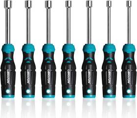 914101 Nobrand Hollow Nut Driver Set Sae Magnetic Hex 3-inch Shaft 7-piece 3/16-1/2 Inch
