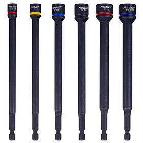 Nw-23006 Nordwolf 6-piece Sae Nut Driver Set S2 Steel Impact Magnetic 6 Inch Setters Imperial