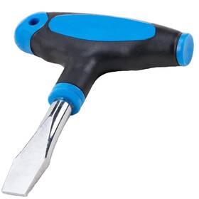 Noxheaib 094759677675 10mm T Handle Flat Head Screwdriver With Ergonomic Plastic Blue Black
