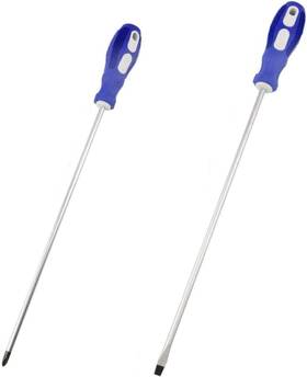 Nxtop 445030679636 12-inch Long Screwdriver Magnetic Tip Cross Head Flat No.2