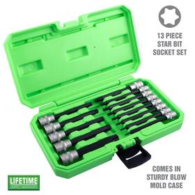 Ref94305 Oemtools 23905 13 Piece Magnetic Long Star Bit Socket Set 1/4 Inch Dr T8-t60