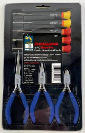 Ohio Forge 076812700179 8 Piece Screwdriver And Plier Set Professional Precision Micro-pro