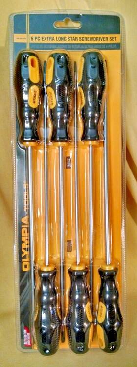 400-369-0796 Olympia Tools Screwdriver Set 6 Extra Long Star Tip New Crv Pp Tpr