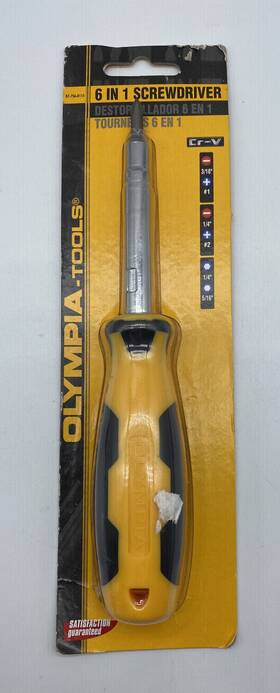 87-756-0115 Olympia Tools Olympia-tools 6 In 1 Screwdriver New