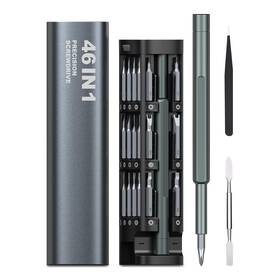 Ous-hy-ha145 Oria Silver Gray Magnetic Screwdriver Set With 42 Precision Bits And Storage Box Ous-hy-ha145 Oria Silver Gray Magnetic Screwdriver Set With 42 Precision Bits And Storage Box