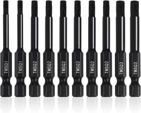 Owl Tools 850011159644 Double Square 8 Point Star Bit Set 10 Pack - 2.3 Inch Long