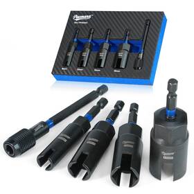 Pm161001 Pacmann Wing Nut Driver Set 5pcs With Quick Release Bit Holder 1/4 Inch Hex Shank Color