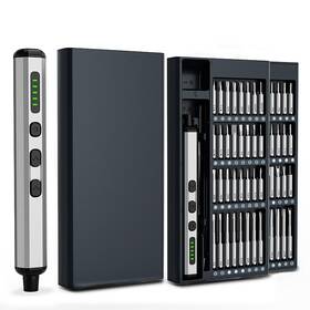Pamerco 604105930271 Electric Screwdriver Set 3.7v 68-in-1 Cube Silver For Electronics Computer