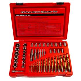 Panovos 710702403022 49pcs Screw Extractor/left Drill Bit Set Multi Spline Screw/bolts Extractors