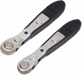 Panshiyon 445036731789 Mini Ratchet Wrench 2 Pieces 1/4 Inch Right Angle Screwdriver With Low Profile