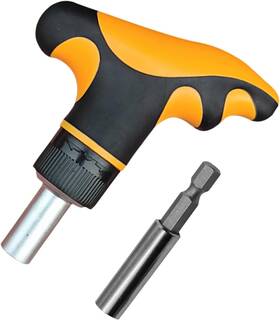 Psy240413 Panshiyon T Handle Ratchet Driver 1/4 Inch Ratcheting Bit With Magnetic Ex