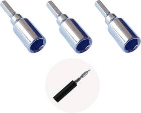 Psy250113 Panshiyon 4mm To 1/4 Bit Adapter Magnetic 3 Pack Precision Micro Standard 6.35mm Ad