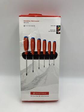 8440.cbb Pb Swiss Tools Swissgrip Screwdriver Set Torx 6 Pcs With Wall Mount