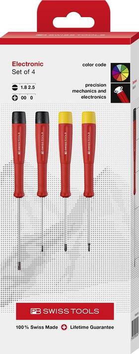 8620.cbb Pb Swiss Tools 8620cbb Electronics Precision Screwdriver Set 100% Made Small 4-piece