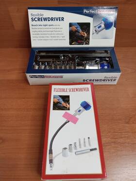 62116 Perfect Solutions Flexible Screwdriver Kit With Bits And More New